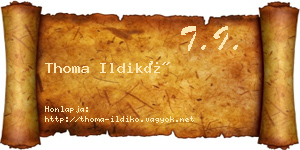 Thoma Ildikó névjegykártya