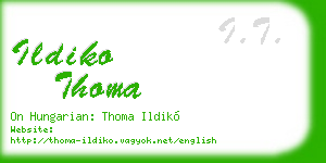 ildiko thoma business card