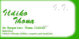 ildiko thoma business card